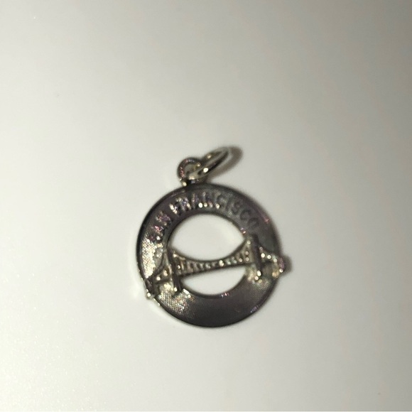 Vtg Sterling San Francisco Souvenir Charm Bracelet Charm / Mini Pendant - Picture 2 of 3